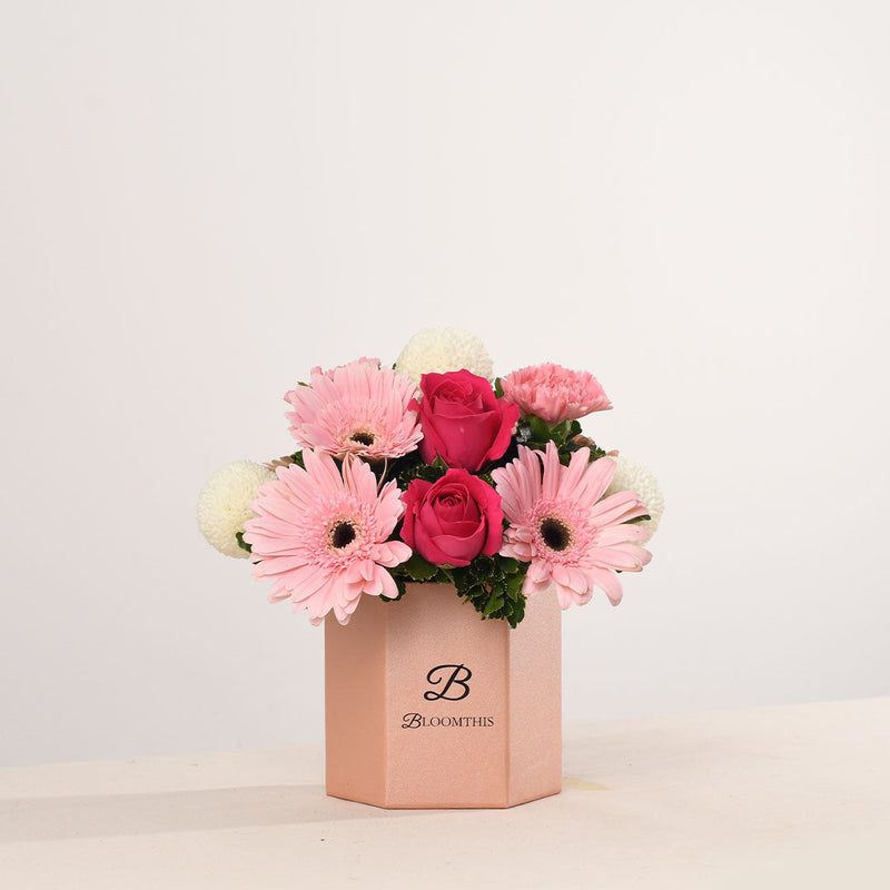 Marilyn Gerbera & Rose Flower Box (MD)