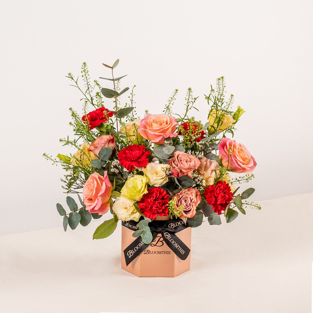 Maryane Red Carnation Flower Box