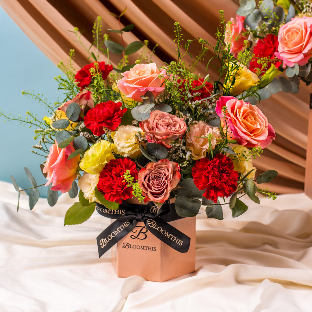 Maryane Red Carnation Flower Box (MD)