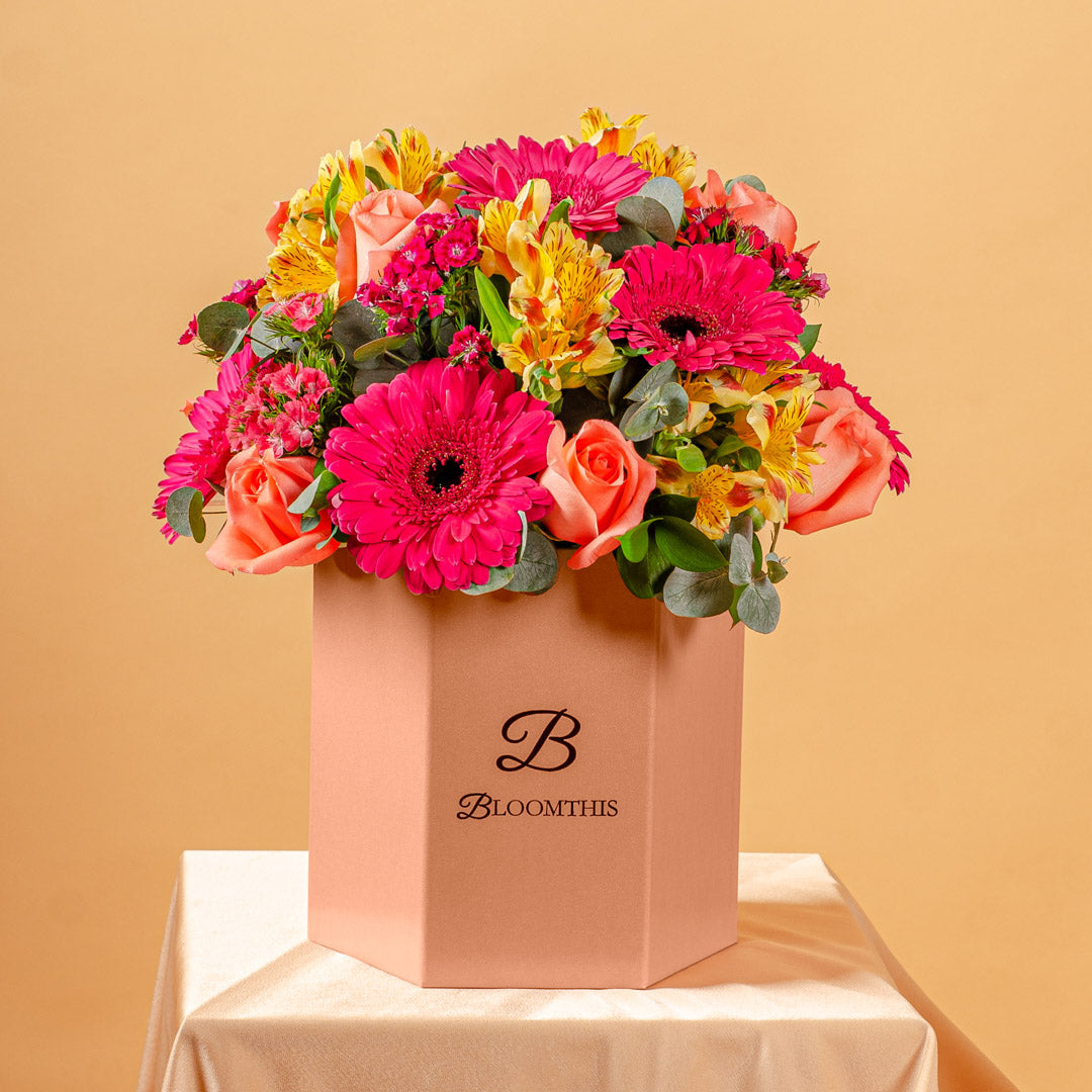 Matilda Gerbera & Rose Flower Box