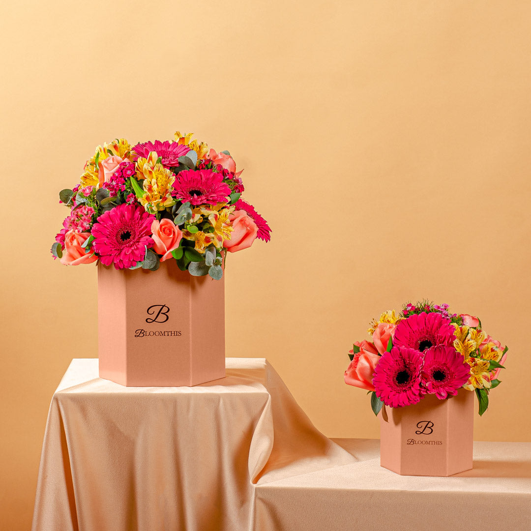 Matilda Gerbera & Rose Flower Box