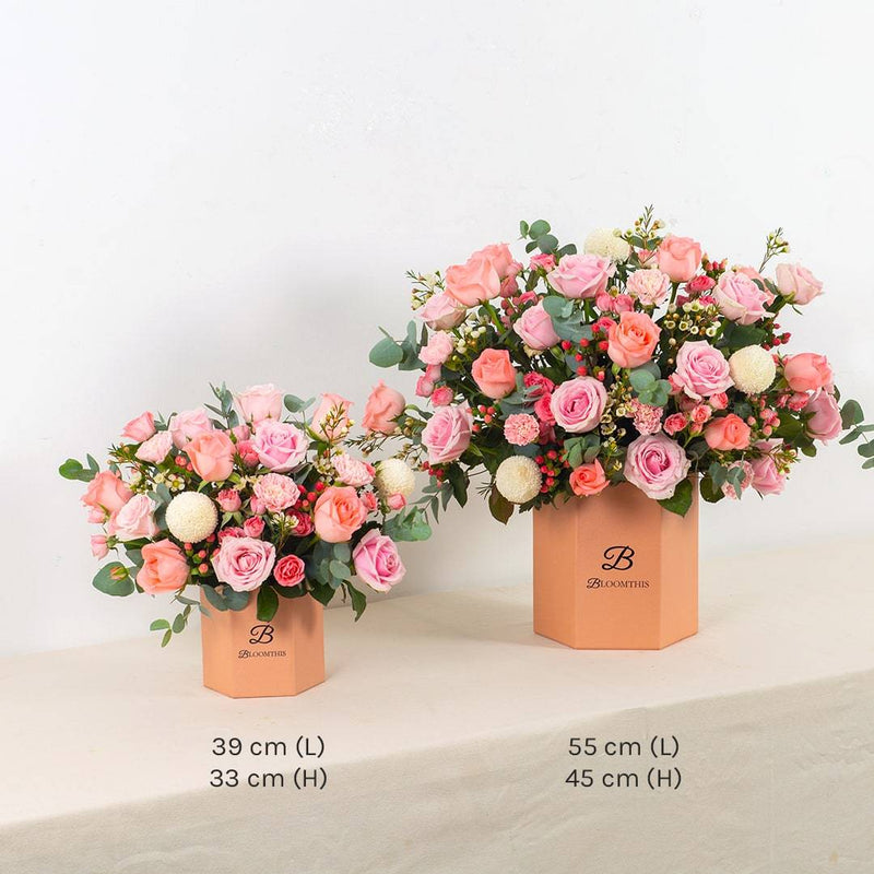 Nadine Pink Carnation Flower Box