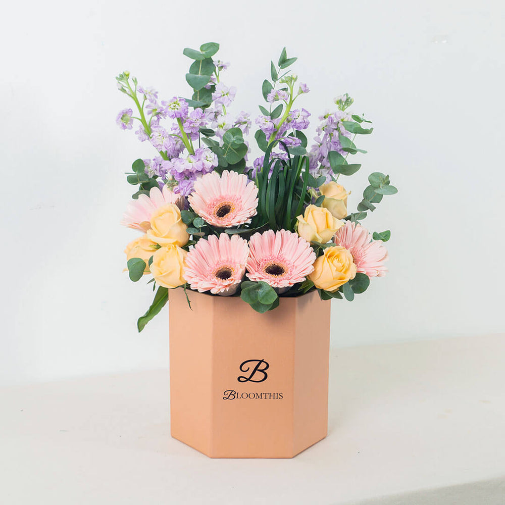 Naomi Pink Gerbera Flower Box | Free Delivery | Bloomthis