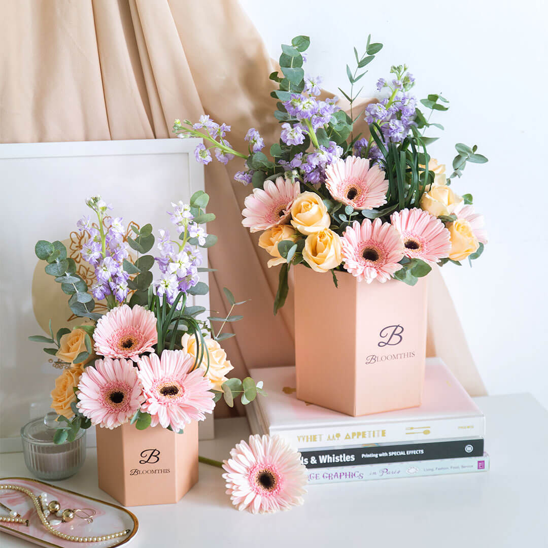 Naomi Pink Gerbera Flower Box (VDV)