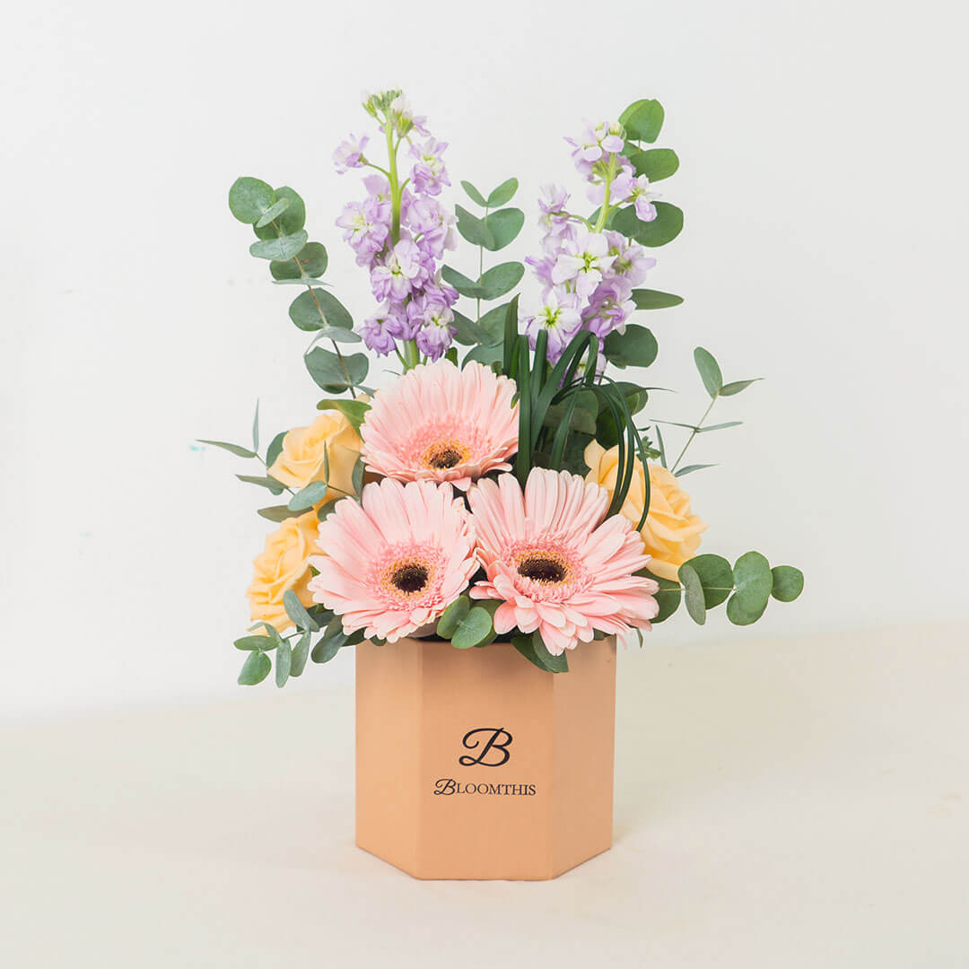 Naomi Pink Gerbera Flower Box