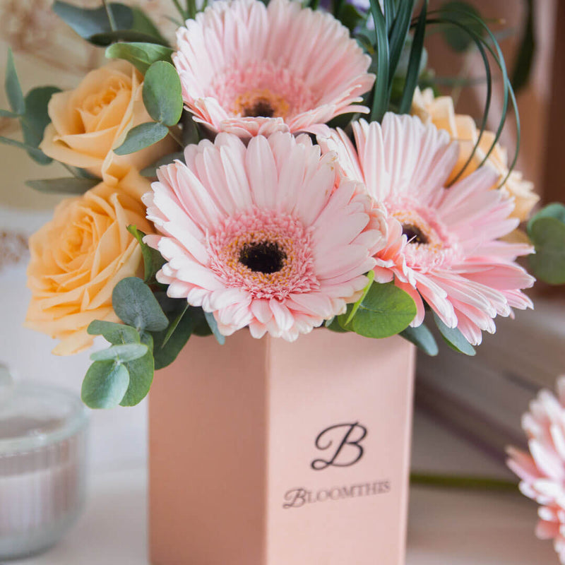 Naomi Pink Gerbera Flower Box