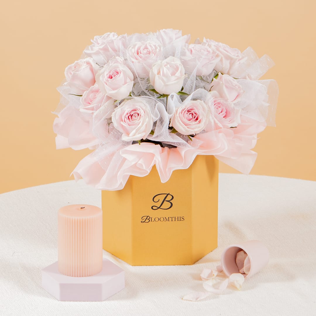 Odette Pink Rose Flower Box (VD)