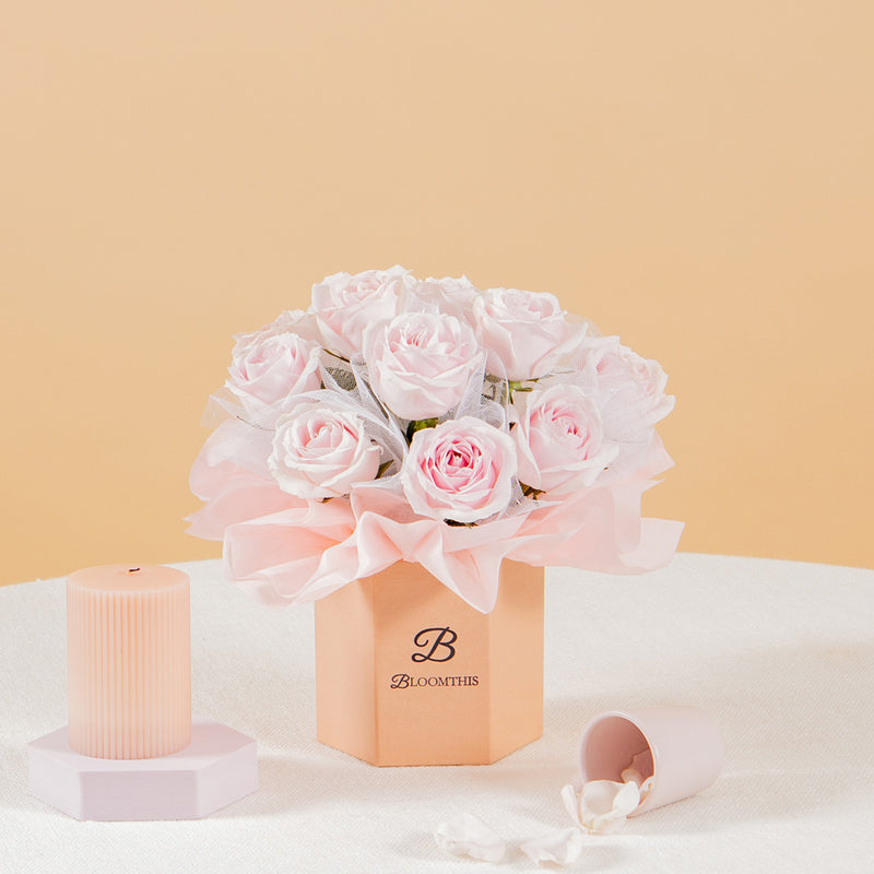 Odette Pink Rose Flower Box (VDV)