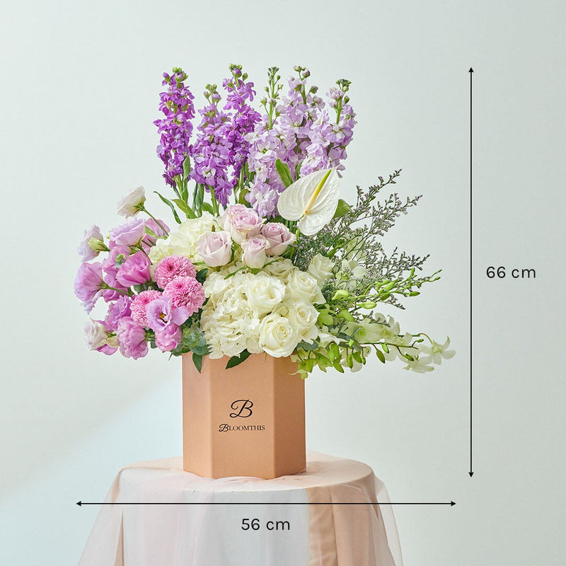 Perry Lilac Eustoma Flower Box