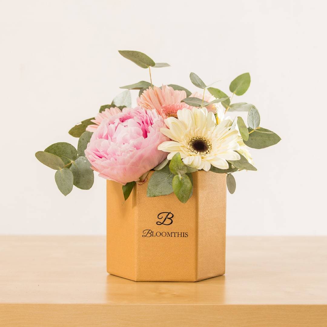 Priscilla Gerbera & Peony Flower Box
