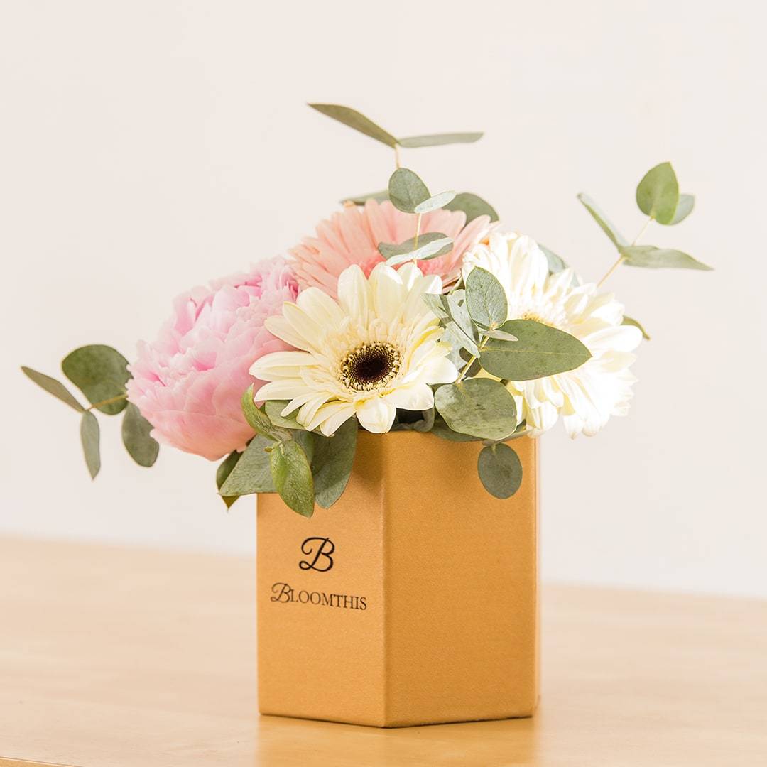 Priscilla Gerbera & Peony Flower Box