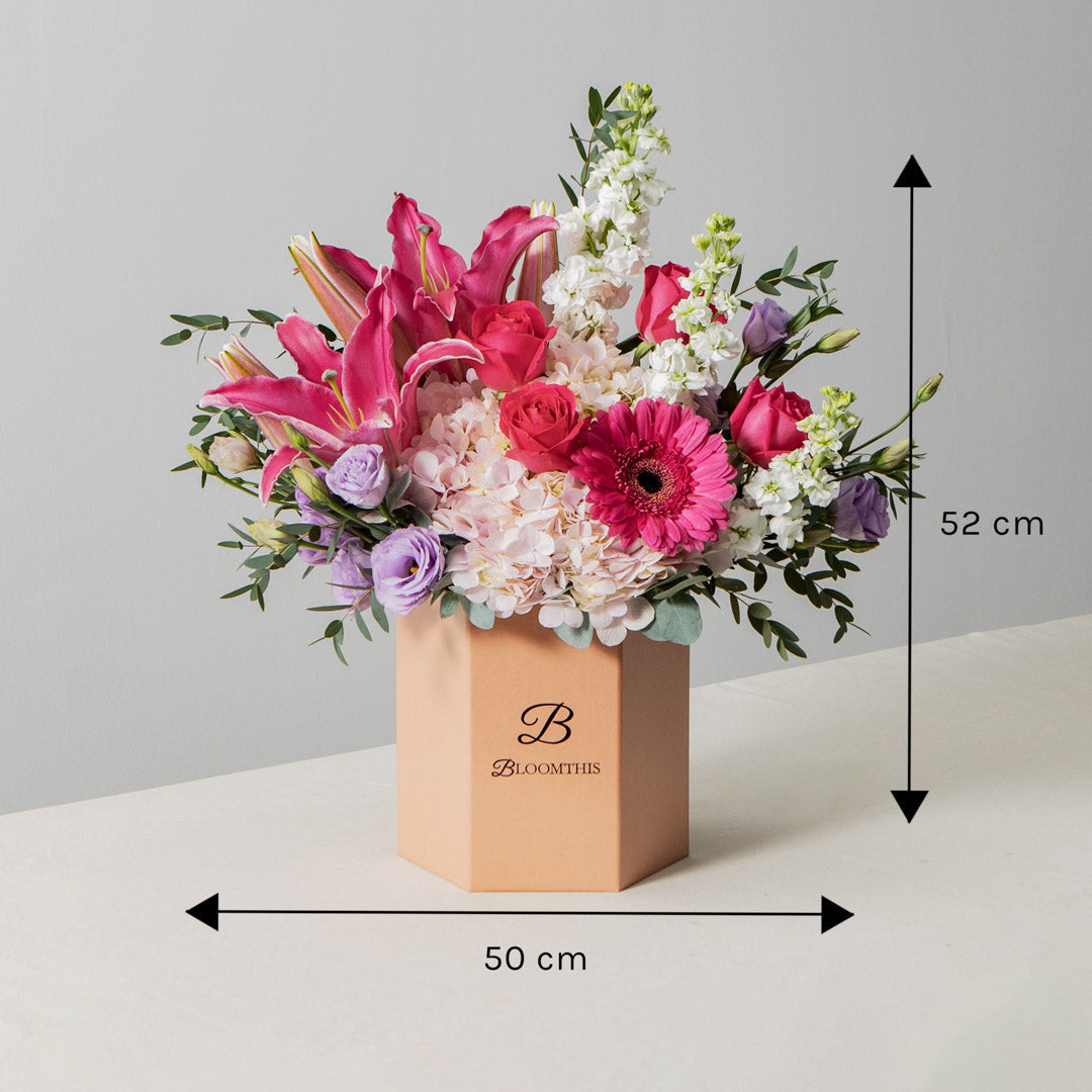 Sera Pink Lily Flower Box (MD)