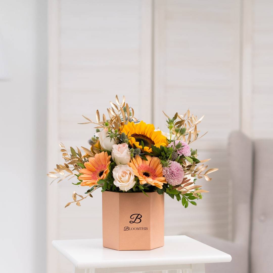 Steph Sunflower & Gerbera Flower Box (SC)