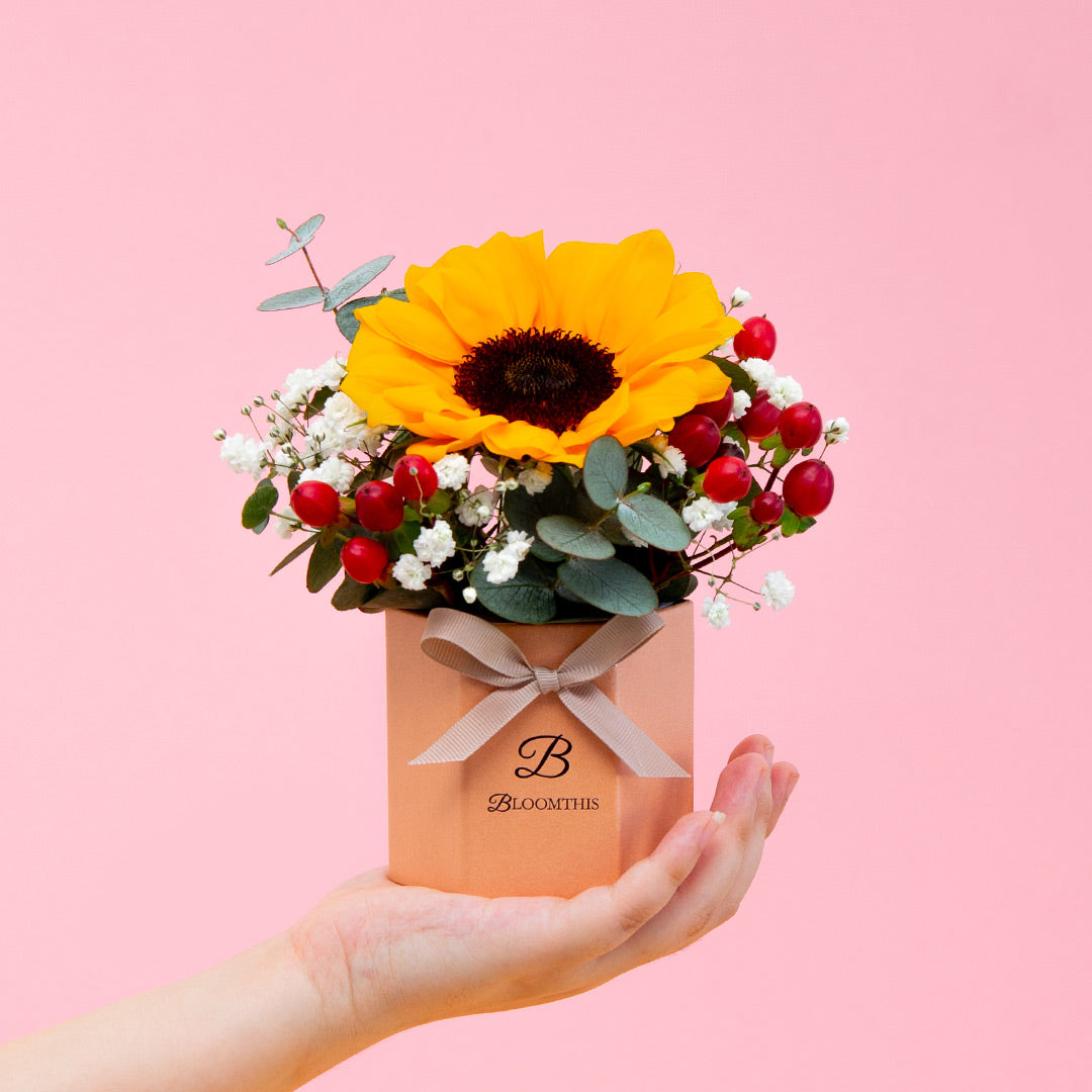 Tinkerbell Sunflower Mini Flower Box (SC)