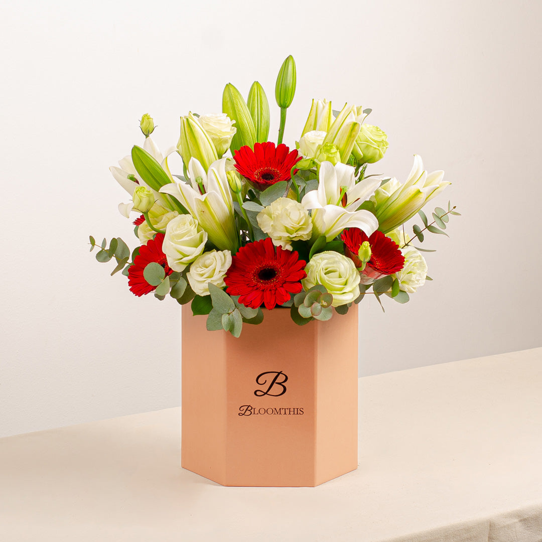 Valda Gerbera & Lily Flower Box