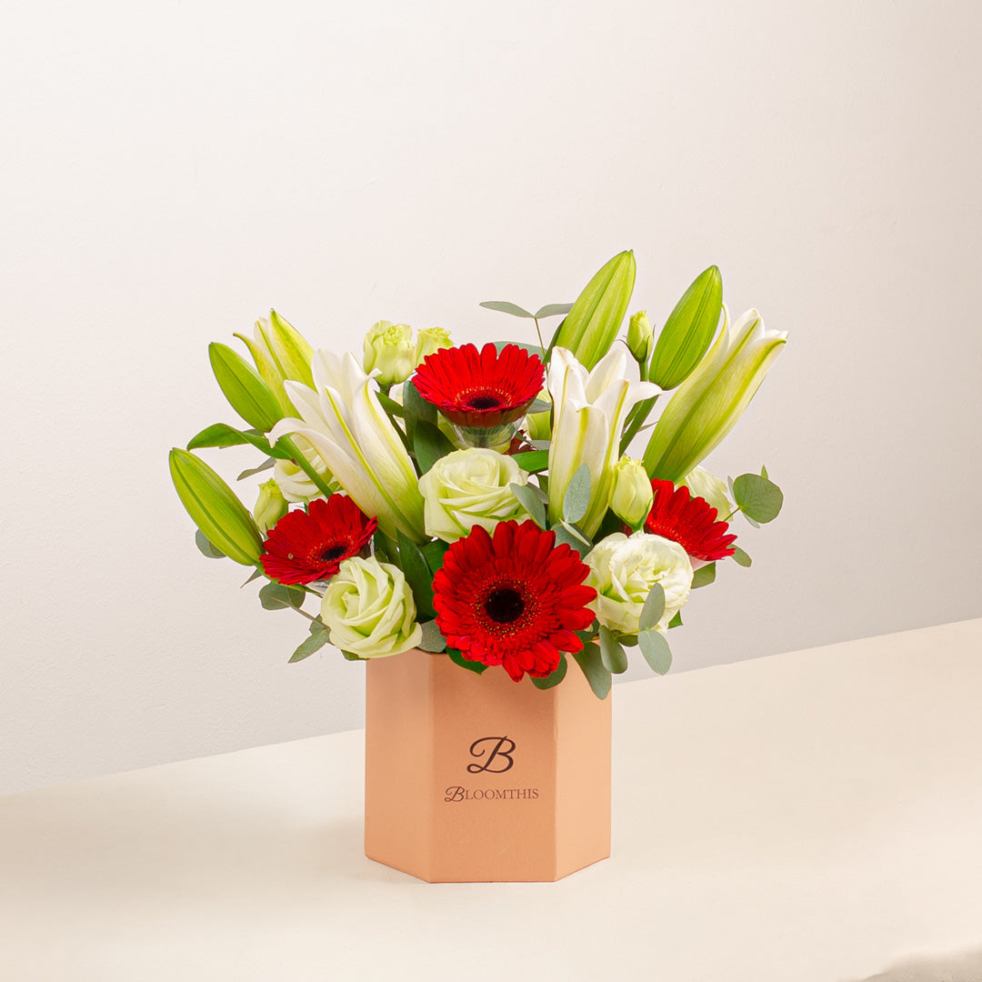 Valda Gerbera & Lily Flower Box