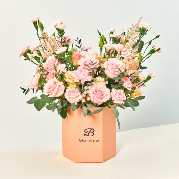 Victoria Pink Rose Flower Box