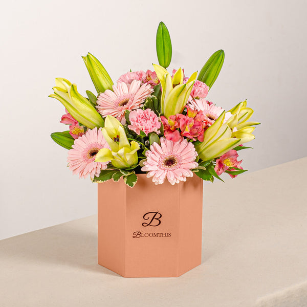 gerbera lily flower Yara Gerbera & Lily Flower Box | Lily & Gerbera Flower Box | Bloomthis