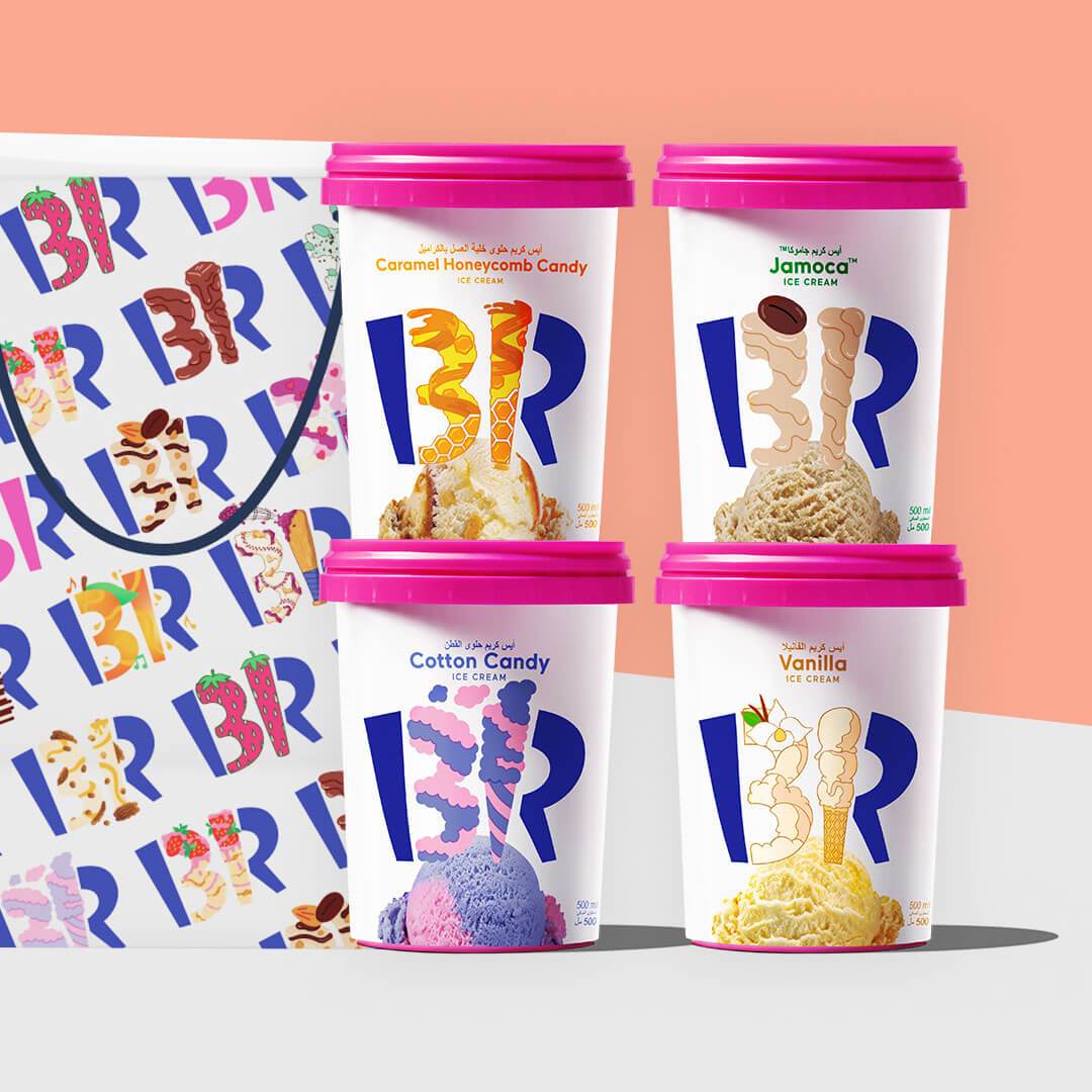 Baskin-Robbins Ice Cream Bundle (4 Pints)