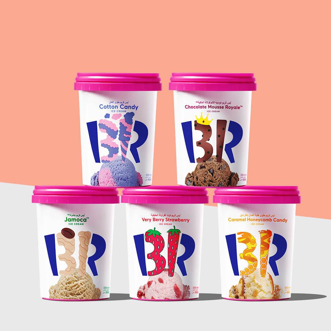 Baskin-Robbins Ice Cream Bundle (5 Pints)