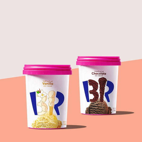 Baskin-Robbins Vanilla & Chocolate Ice Cream (2 Pints)