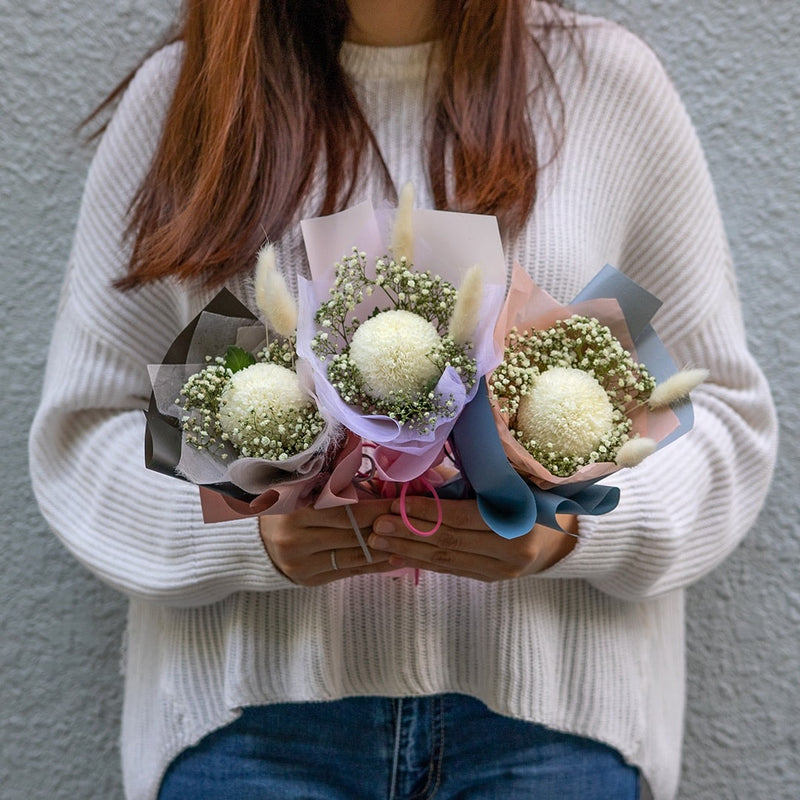 Nancy Chrysanthemum Mini Bouquet Set (3 pcs)