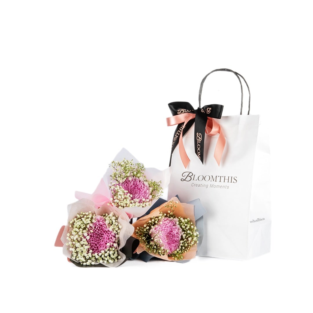 Roxy Chrysanthemum Mini Bouquet Set (3 pcs)