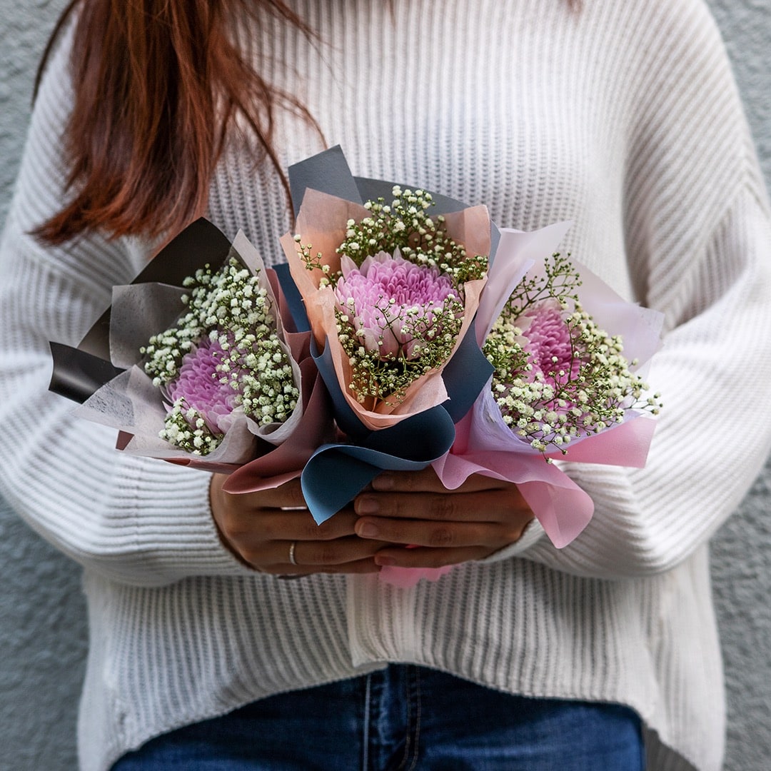 Roxy Chrysanthemum Mini Bouquet Set (3 pcs)