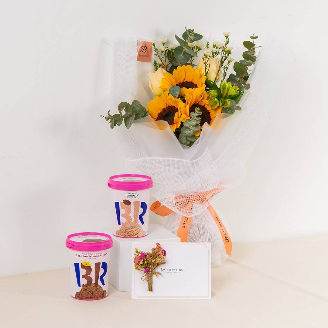 Baskin-Robbins White Bouquet Set